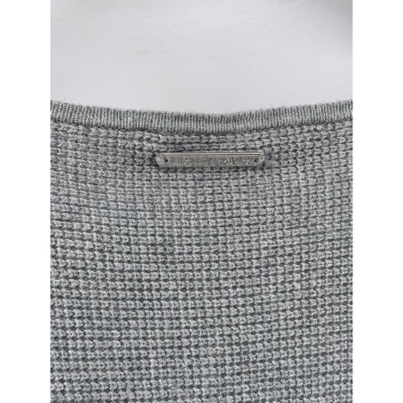 MICHAEL MICHAEL KORS Women’s Light Gray Scoop-Neck Long Sleeve Tunic Sweater SZM - Picture 6 of 10